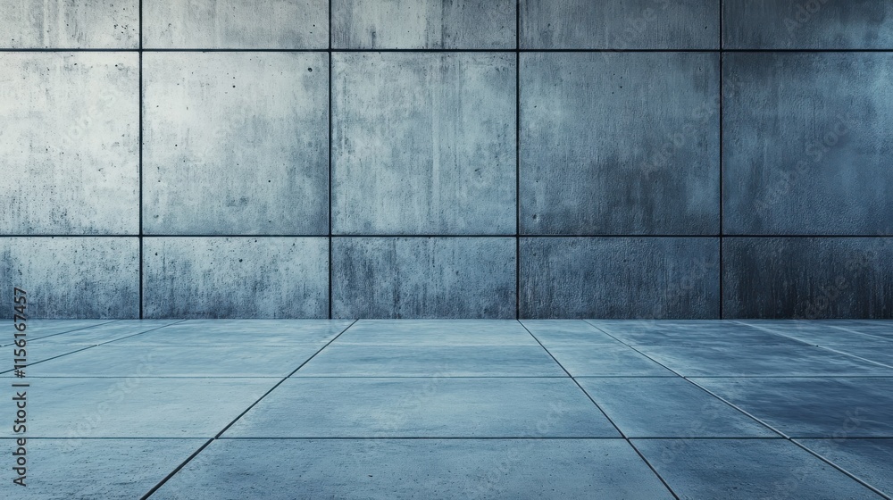 Empty, modern room with concrete walls and floor. Empty, modern room with concrete walls and floor.