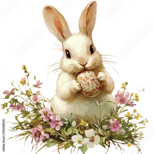 Bunny rabbit clip art, clip art concept