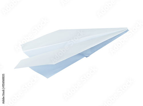 Paper plane isolated on white photo