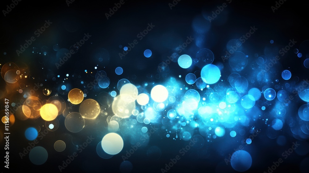 Abstract bokeh background with blue and gold lights. Abstract bokeh background with blue and gold lights.
