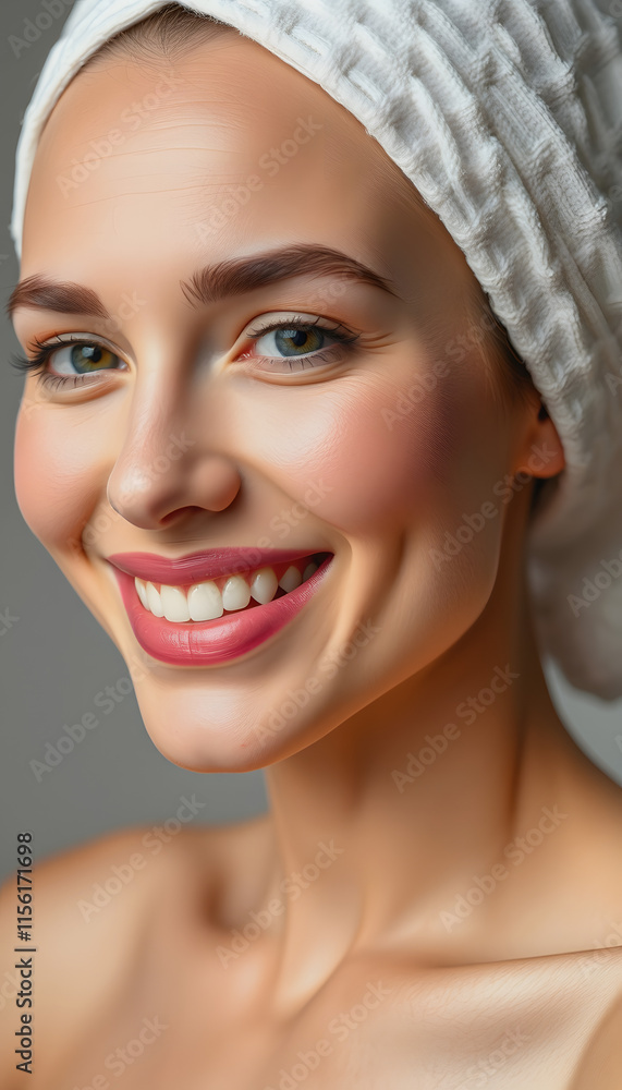 beauty and face consider skincare, wellness, and laser change. Happy model, cosmetic facial aesthetic and grin, healthy shine, with white tones beauty and face consider skincare, wellness, and laser change. Happy model, cosmetic facial aesthetic and grin, healthy shine, with white tones