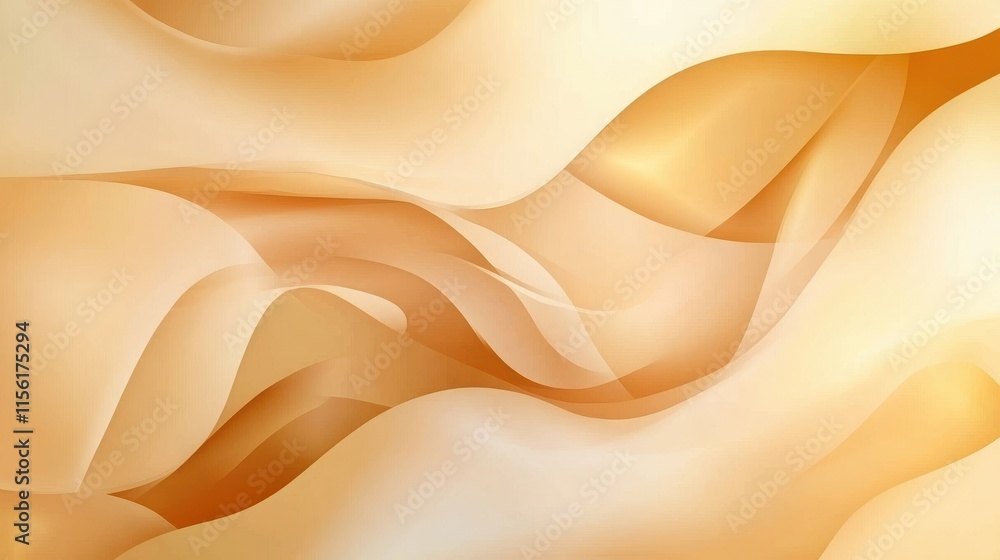 Obraz premium Abstract Beige and Gold Waves