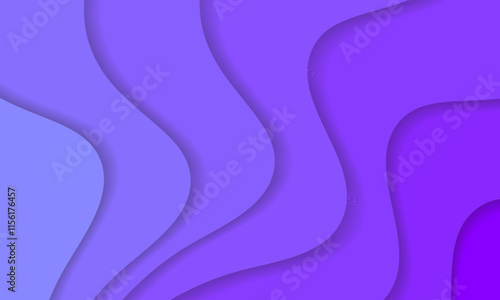 purple 3D wavy lines texture with soft light and shadow. Minimal wave curve pattern collection design with text copy space. can be used in various backgrounds