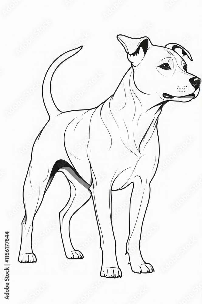 black and white illustration of dog black and white illustration of dog