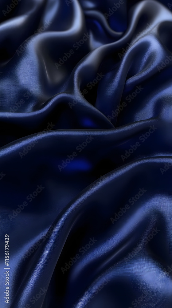 Obraz premium blue silk, blue fabric texture, silk, blue backgrounds, satin, fabric textures, blue satin, silk textures, HD wallpaper