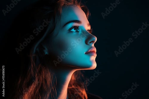 Wallpaper Mural Woman, face, profile, hope, dream, future, light, beauty Torontodigital.ca