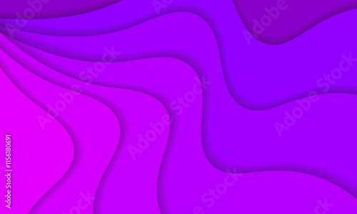 purple 3D wavy lines texture with soft light and shadow. Minimal wave curve pattern collection design with text copy space. can be used in various backgrounds