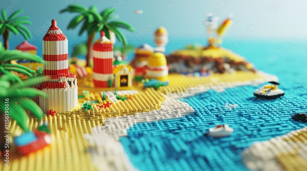 Fototapeta premium beach made withs generative ai