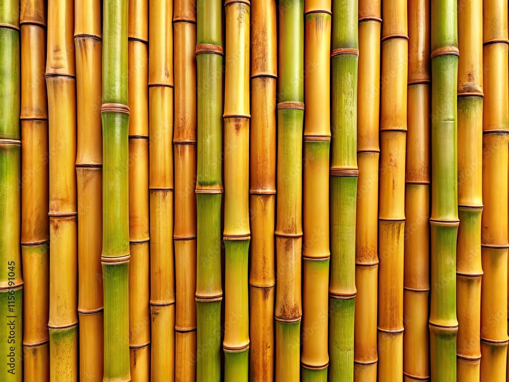 Fototapeta premium Bamboo Style Normal Map Wall Texture 3D Background - High Resolution Seamless Pattern for Architectural Design