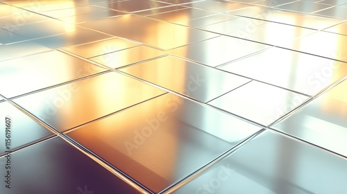 Wallpaper Mural Clean and Smooth Metallic Texture with Soft Reflection of Abstract Shapes, Featuring a Sleek and Modern Aesthetic, Ideal for Artistic and Creative Designs Torontodigital.ca