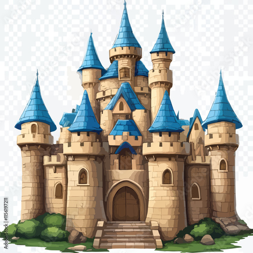  castle clip art, clip art concept