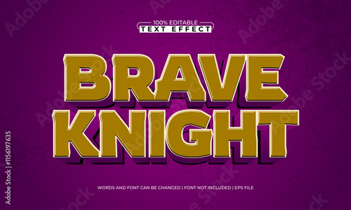 brave knight editable text effects with a knight and superhero theme photo