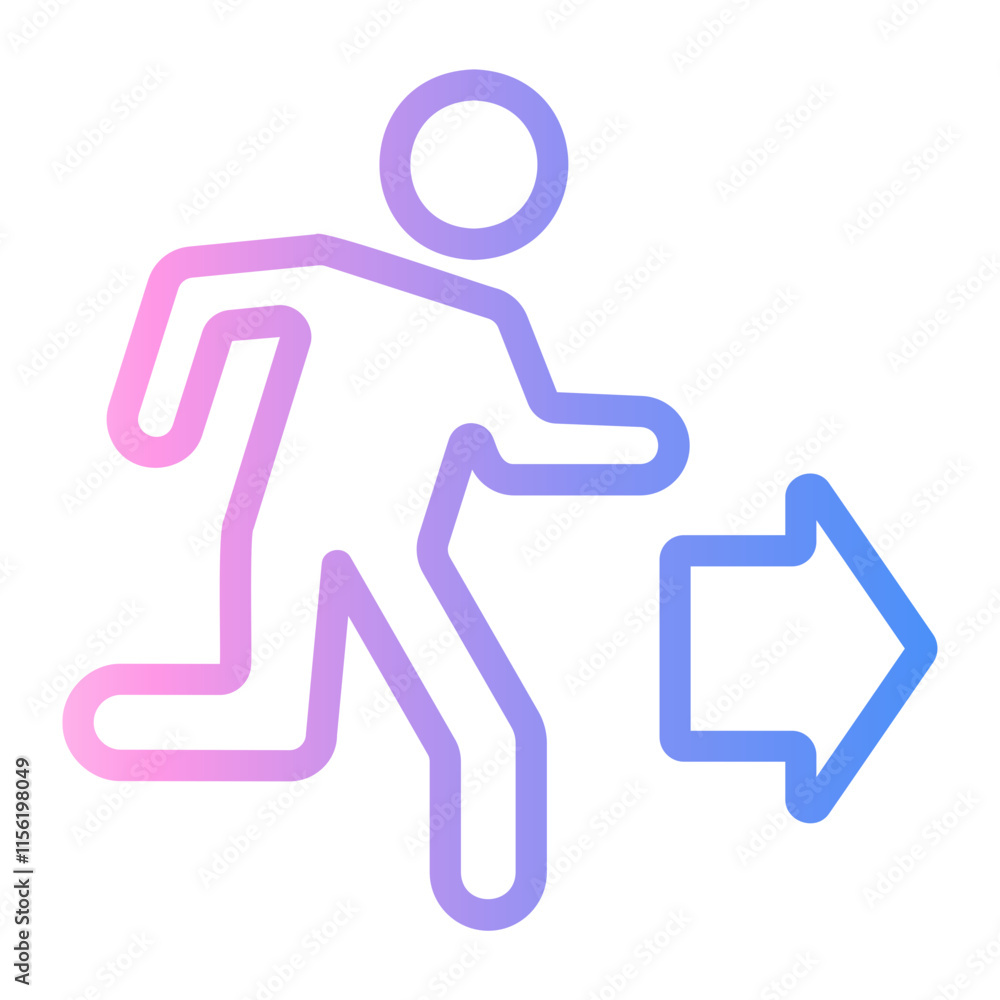 running Line Gradient Icon running Line Gradient Icon