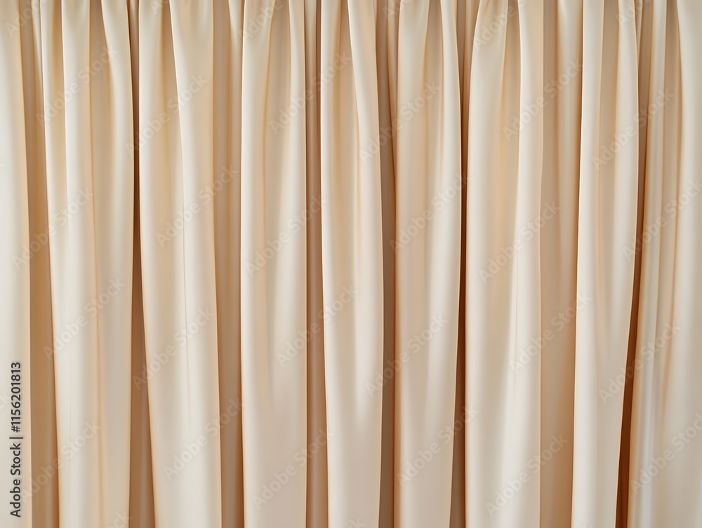 Obraz premium Image of Pale Beige Pleated Curtains