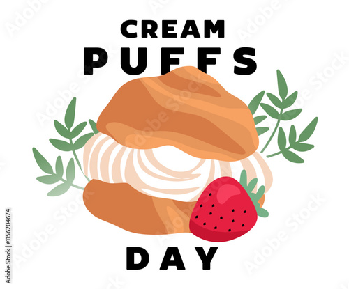 national cream puff day and delicious cream puff