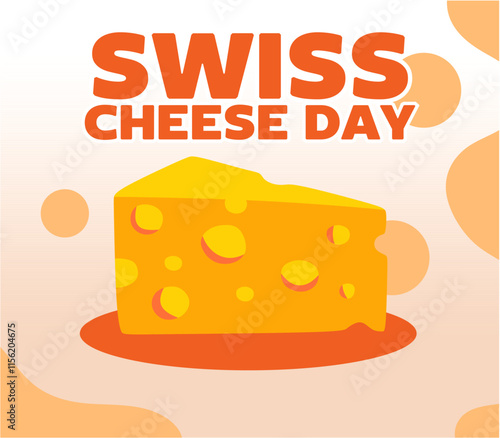swiss cheese day with delicious swiss cheese