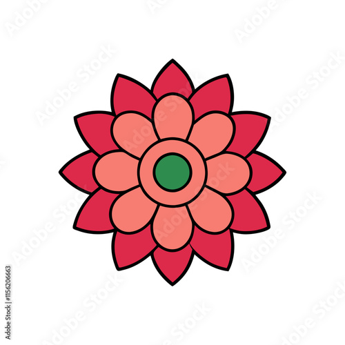 Flower Patten design on white background