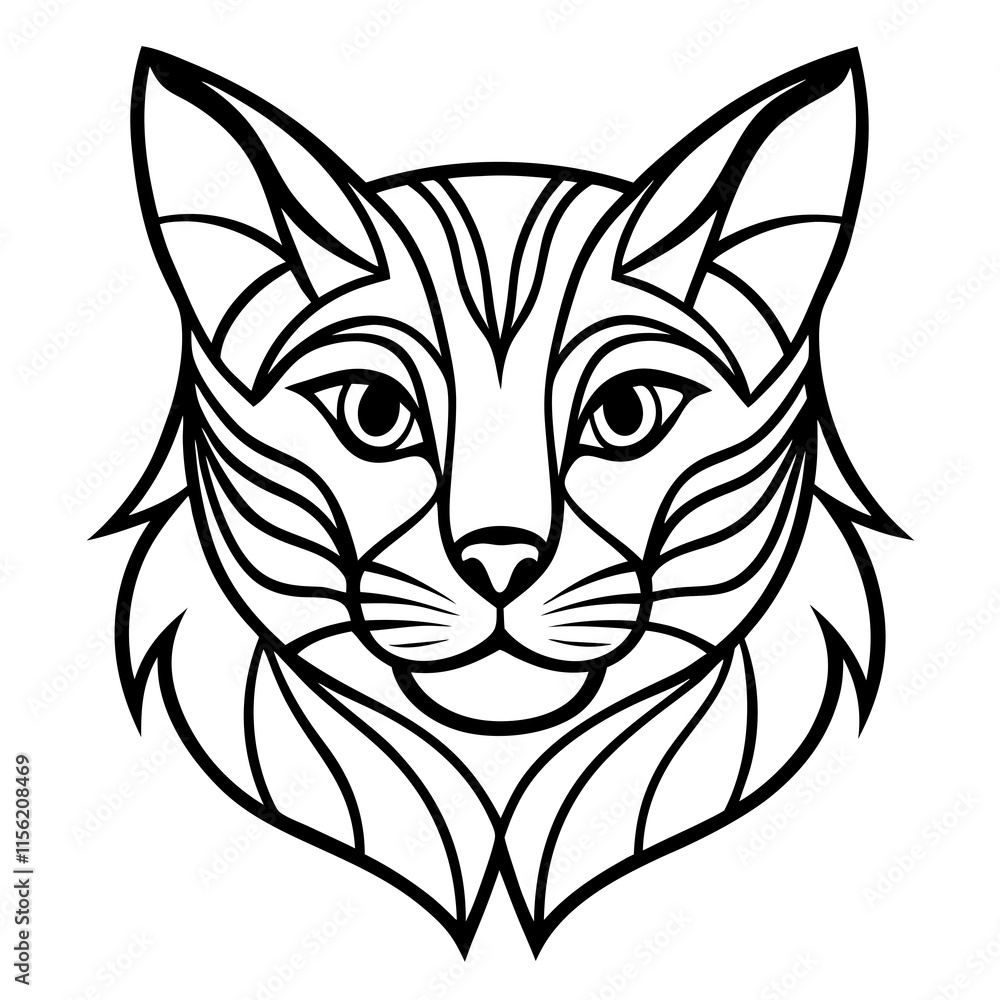 Fototapeta premium illustration of a cat