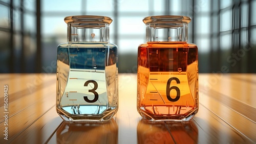 Wallpaper Mural empty glass jar on wooden table Torontodigital.ca