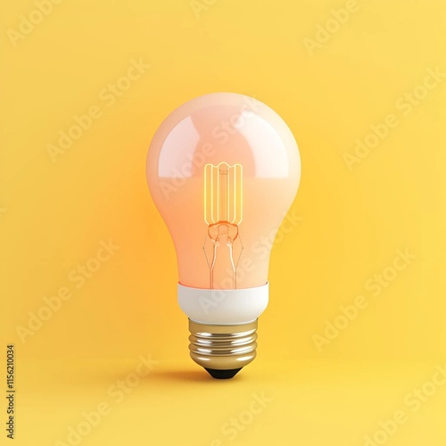 Wallpaper Mural light bulb isolated on white background Torontodigital.ca