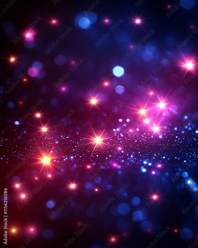Fototapeta premium Sparkling Lights Glitter Background Festive Design