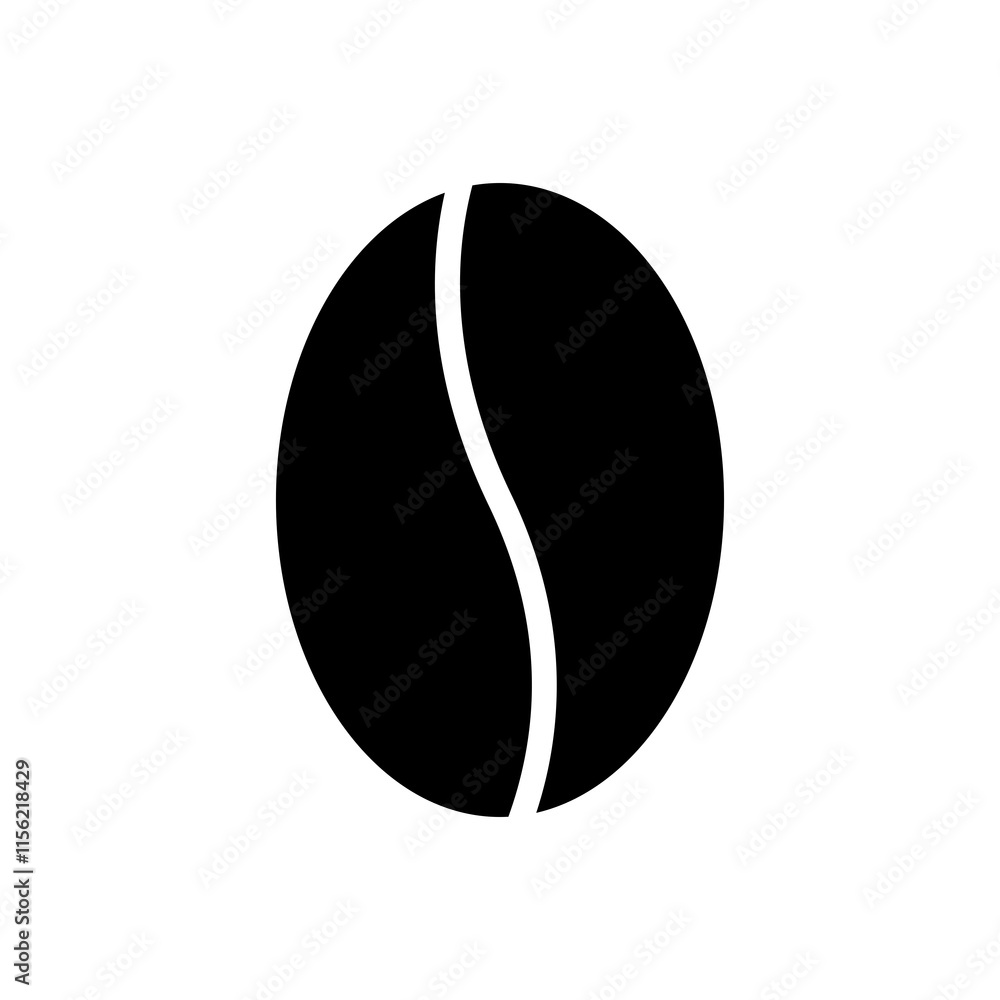 Coffee bean icon vector Coffee bean icon vector