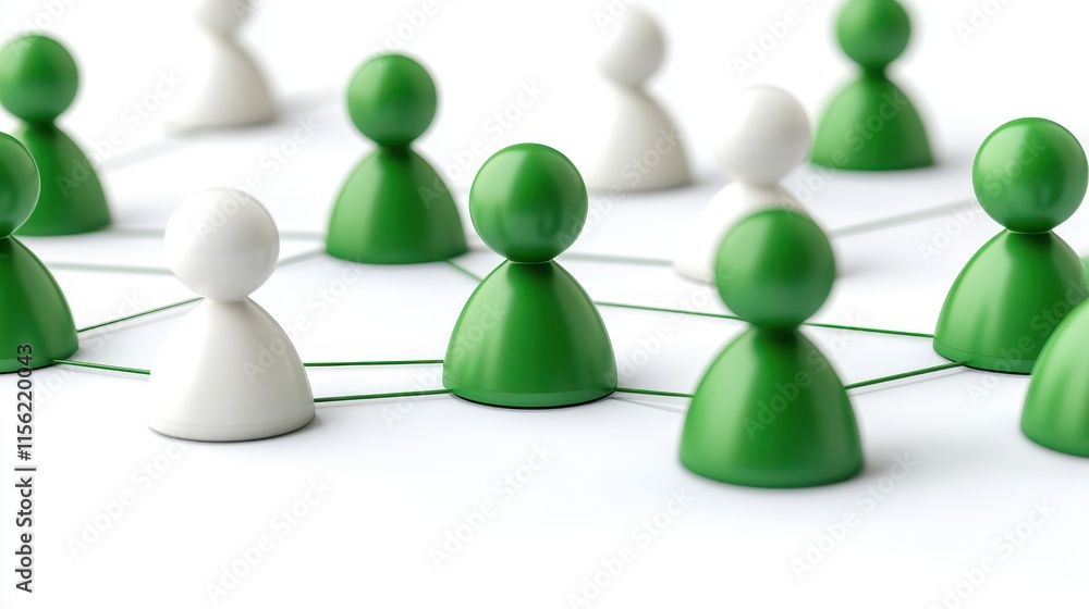 3D Team Illustration,networked people collaborating for business success 3D Team Illustration,networked people collaborating for business success