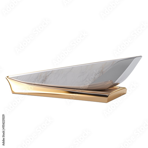 White Podium for Displaying Diamonds - Transparent Background