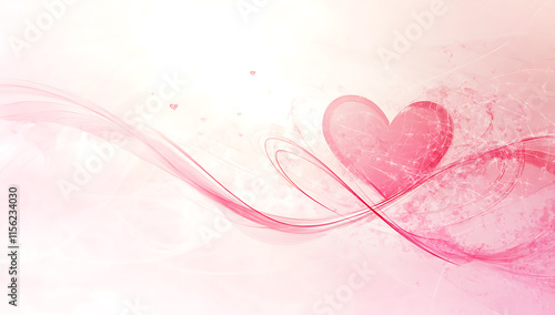 Abstract Pink Heart Love Romance Valentine's Day Romantic Passionate Feelings Artistic Design Background Image
