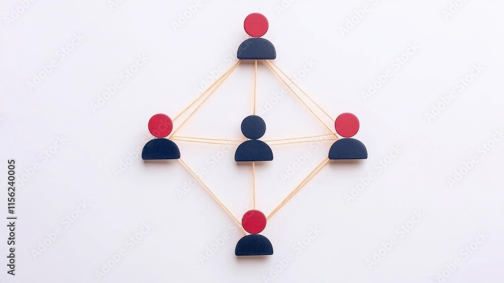 Obraz premium Network Team Connection Collaboration Business Teamwork People Strategy Management Human Resources