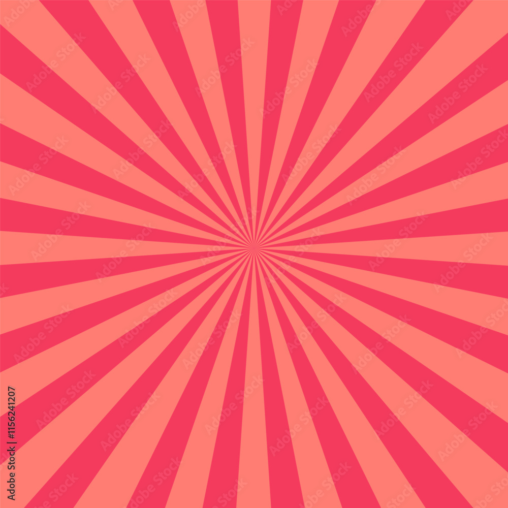 Fototapeta premium Dynamic Radial Burst Pattern with Red and Pink Rays