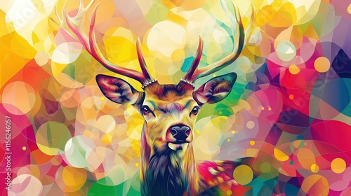 Deer abstract background photo