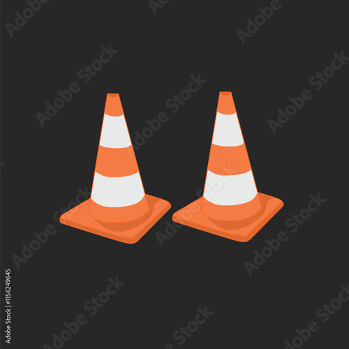 traffic cone vector