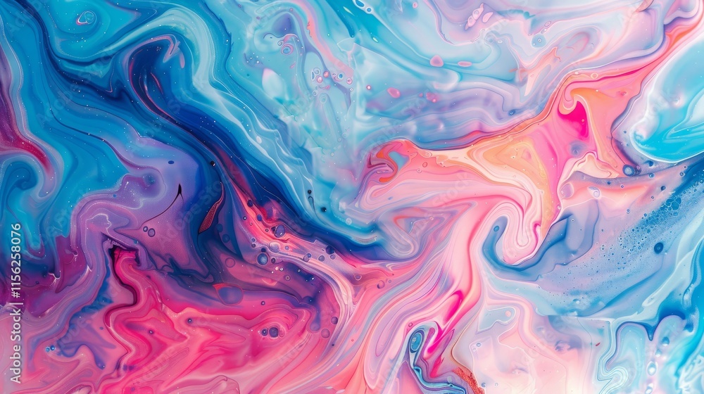 Vibrant Abstract Fluid Art - Colorful Swirling Paint Texture Vibrant Abstract Fluid Art - Colorful Swirling Paint Texture