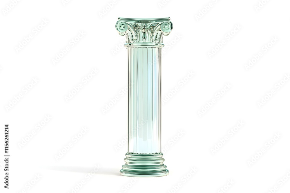 Elegant Classical Column with Intricate Design and Smooth Finish in Bright Lighting for Architectural Concepts Elegant Classical Column with Intricate Design and Smooth Finish in Bright Lighting for Architectural Concepts