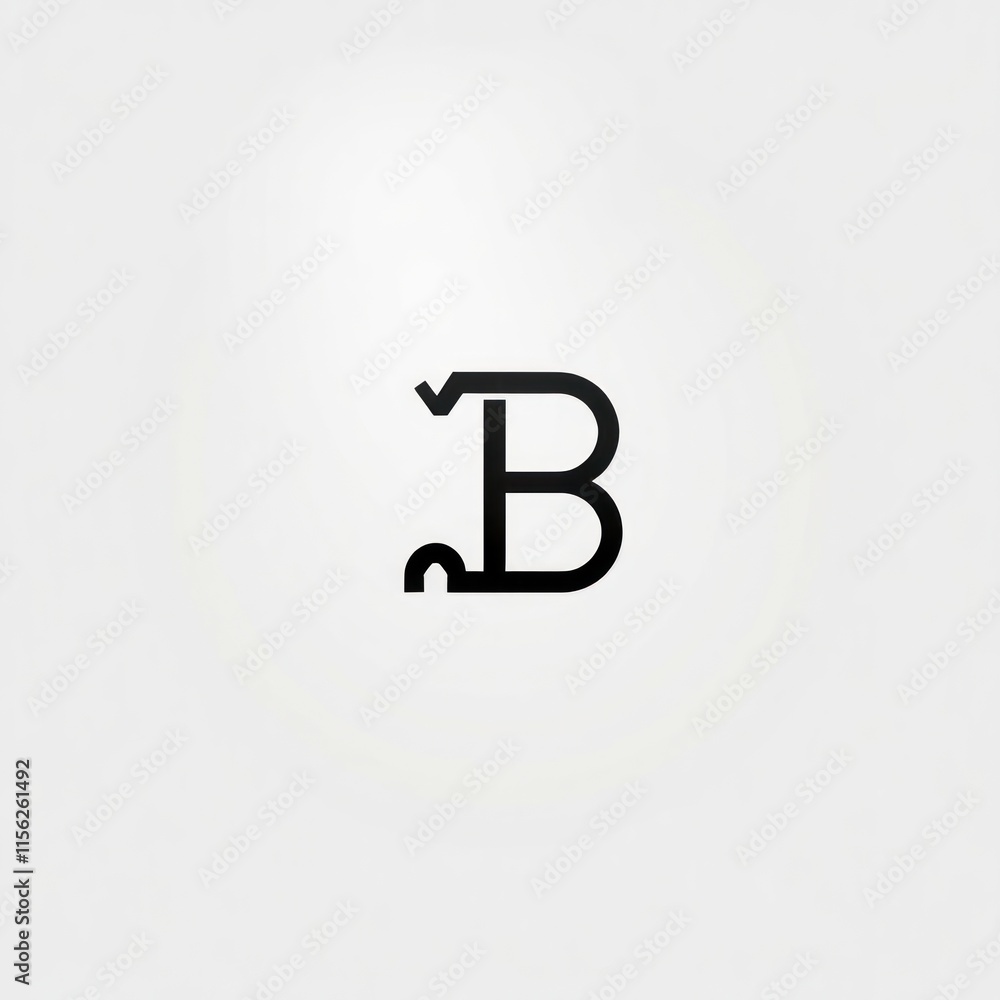 Abstract Black Letter B Design Minimalist Logo Abstract Black Letter B Design Minimalist Logo