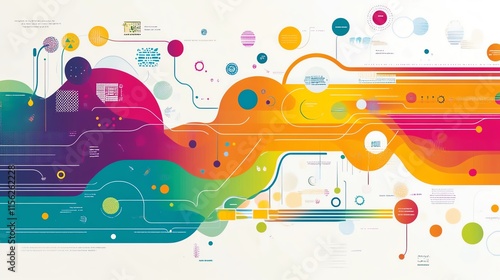 Colorful infographic on Fundamentals designed to support understanding and retention--ar 16:9