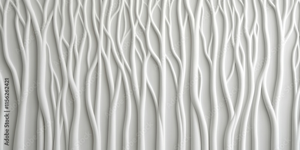 This image features a textured wall design resembling a forest with abstract, elongated branches, creating a modern and artistic ambiance. This image features a textured wall design resembling a forest with abstract, elongated branches, creating a modern and artistic ambiance.