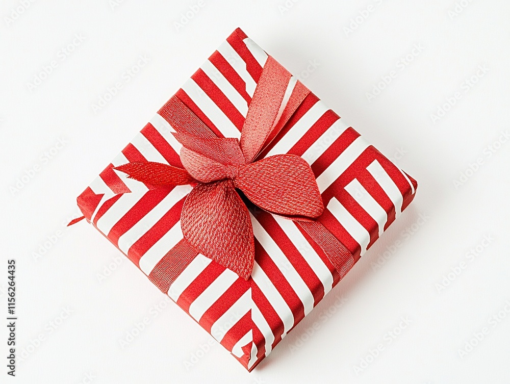 Fototapeta premium Photo of gift box and red ribbon . Valentine's day concept 