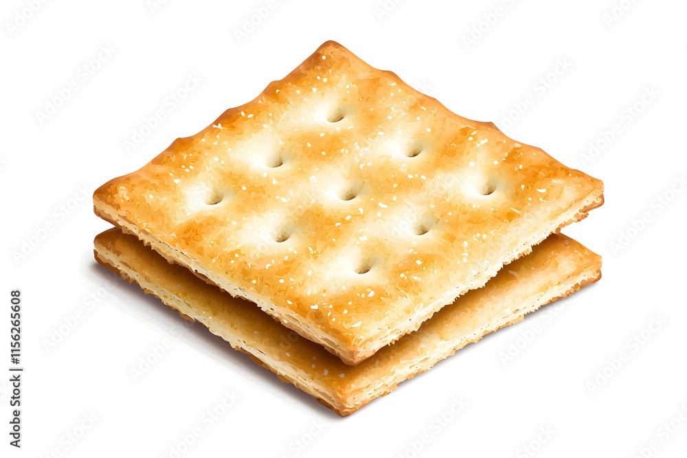 Freshly Baked Square Crackers With Golden Brown Texture and Lightly Salted Surface Ideal for Snacking and Dipping Freshly Baked Square Crackers With Golden Brown Texture and Lightly Salted Surface Ideal for Snacking and Dipping