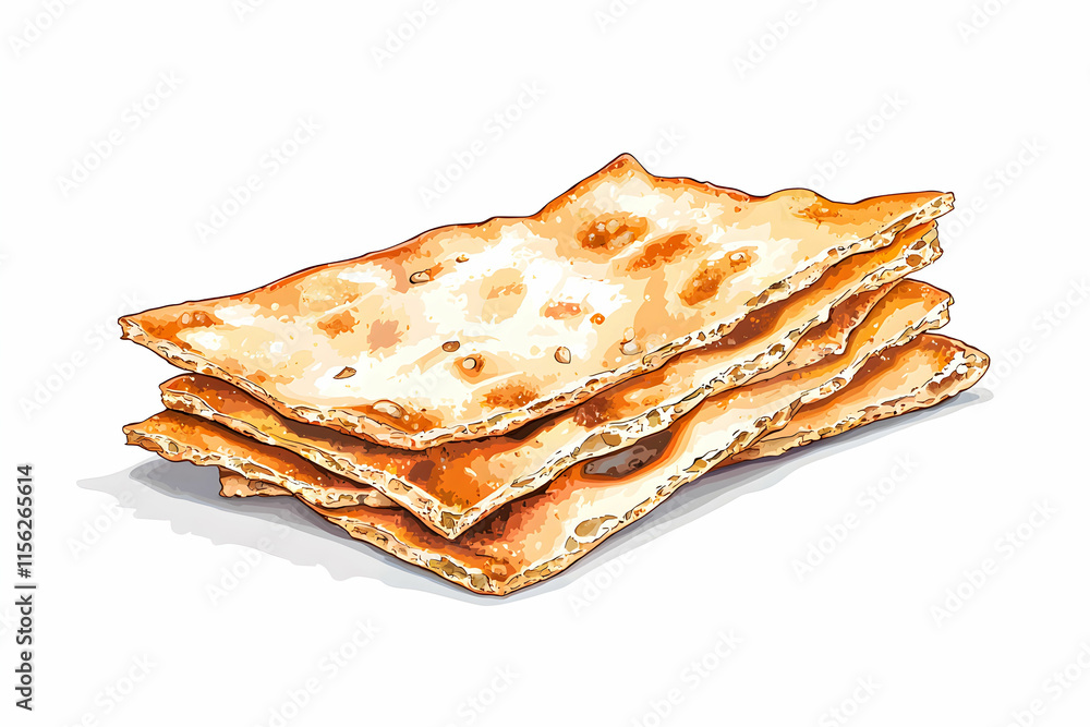 Fototapeta premium Crispy Flatbread Texture with Golden Brown Color Ideal for Culinary, Snack or Recipe Inspiration in a Minimalist Style