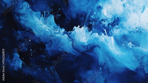 Wallpaper Mural Vibrant Blue Abstract Background with Dynamic Swirling Elements Torontodigital.ca