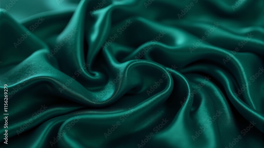 Fototapeta premium Elegant green Satin Gradient: Luxurious Silky Texture for Sophisticated Design, 4K, high quality, ready to add to your design