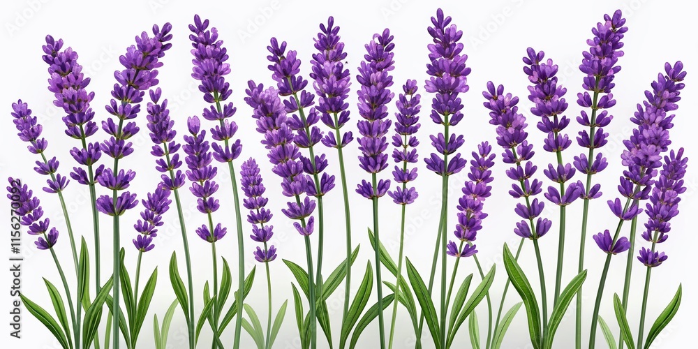Obraz premium Cute Lavender Silhouette Flowers - Coloring Book Illustrations - Volume 1