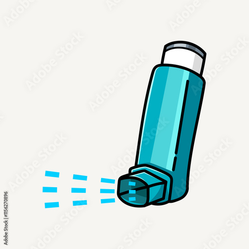 Blue asthma inhaler drug therapy for patient