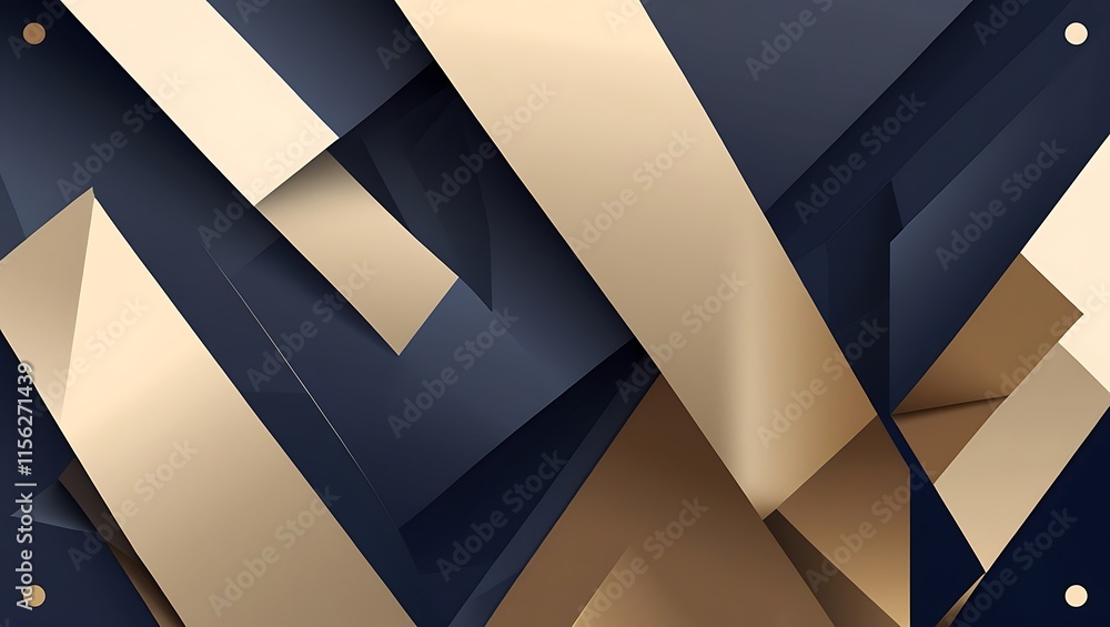 Abstract Geometric Design in Navy and Gold Tones Abstract Geometric Design in Navy and Gold Tones