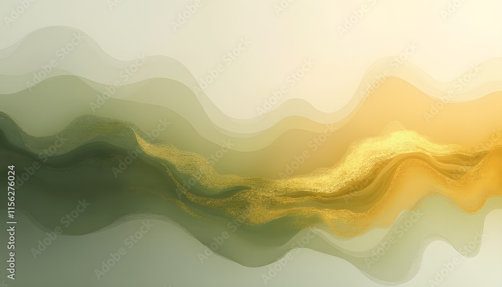 Subtle Brush Stroke Layers in Warm Olive and Pale Gray Subtle Brush Stroke Layers in Warm Olive and Pale Gray