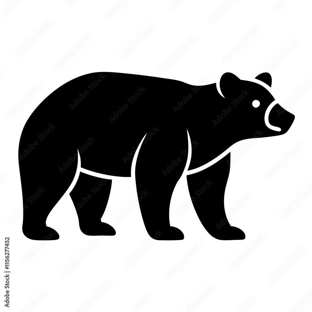 silhouette of bear silhouette of bear