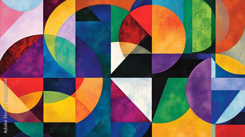 Colorful Abstract Design Featuring Circular Shapes and Geometric Patterns in Vibrant Hues Ideal for Modern Art Enthusiasts and Creative Projects Colorful Abstract Design Featuring Circular Shapes and Geometric Patterns in Vibrant Hues Ideal for Modern Art Enthusiasts and Creative Projects