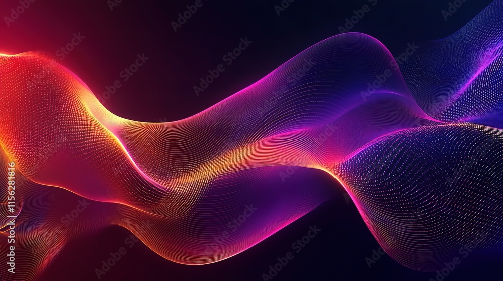 Abstract Waves of Light in Futuristic Tech Background Design Abstract Waves of Light in Futuristic Tech Background Design